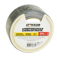 Армированная клейкая лента STEKKER INTP4-01748-40 0,17*48 мм, 40м, на тканевой основе, черный